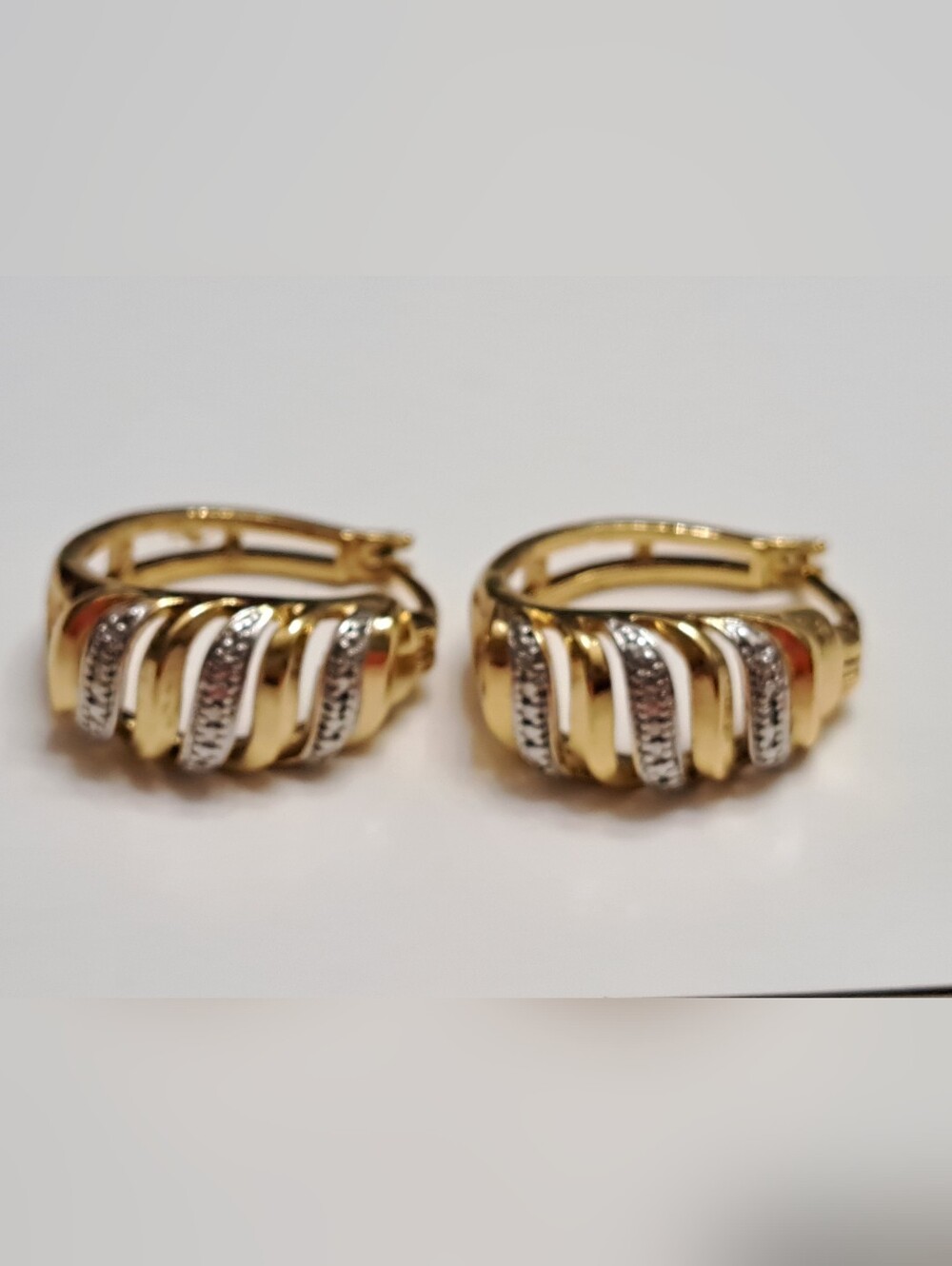 Gold and Silver Two-Tone Hoop Earrings - Women Jewelry